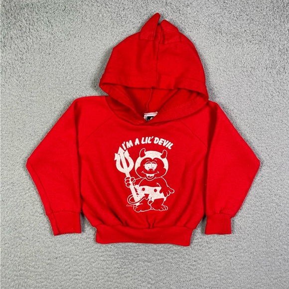 Kids Vintage 90s devil sweatshirt - Picture 2 of 4